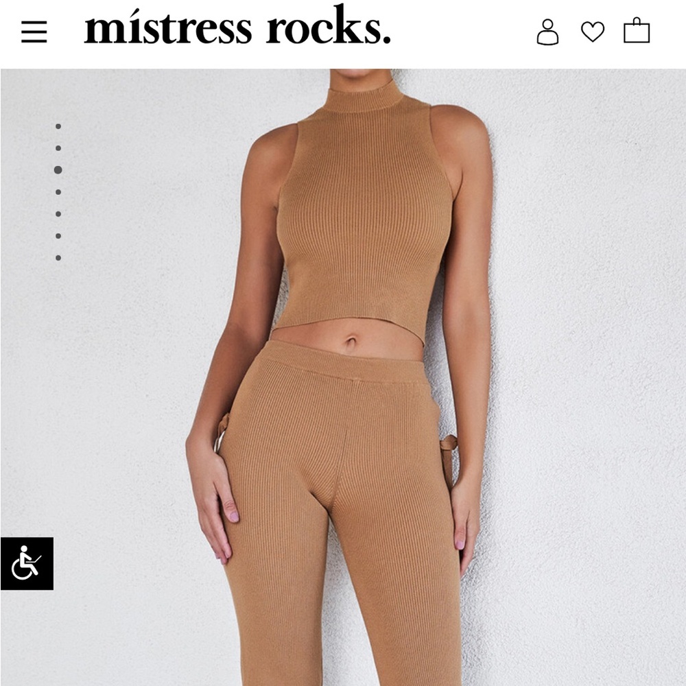 Mistress Rocks / House of CB Camel Ribbed Bottoms NWT